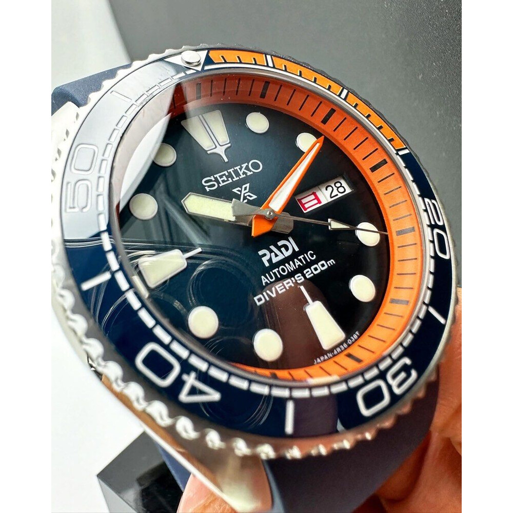 Custom Seiko Mod Navy Orange Padi SKX 42mm